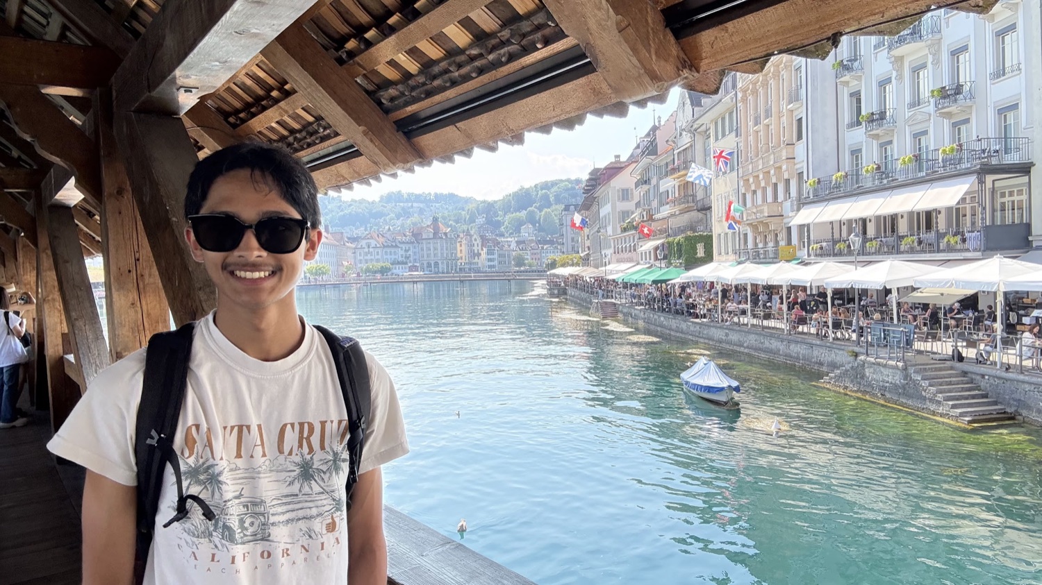 On the Chapel Bridge in Lucerne